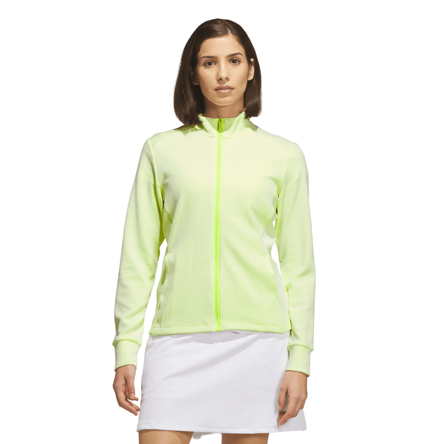Adidas Ladies Performance Texture Full Zip Jacket - Green