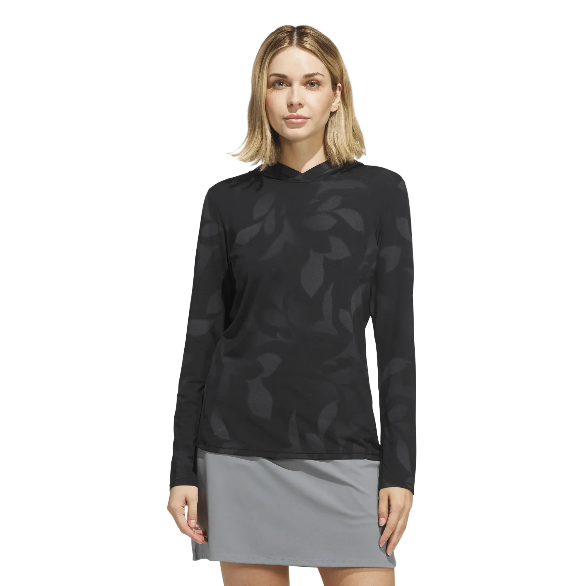 Adidas Ladies Ultimate365 Cool Feeling Printed Hoodie - Black