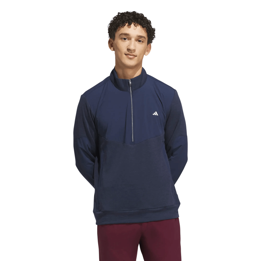 Adidas Ultimate365+ Course Control Hybrid Quarter-Zip Sweatshirt - Navy