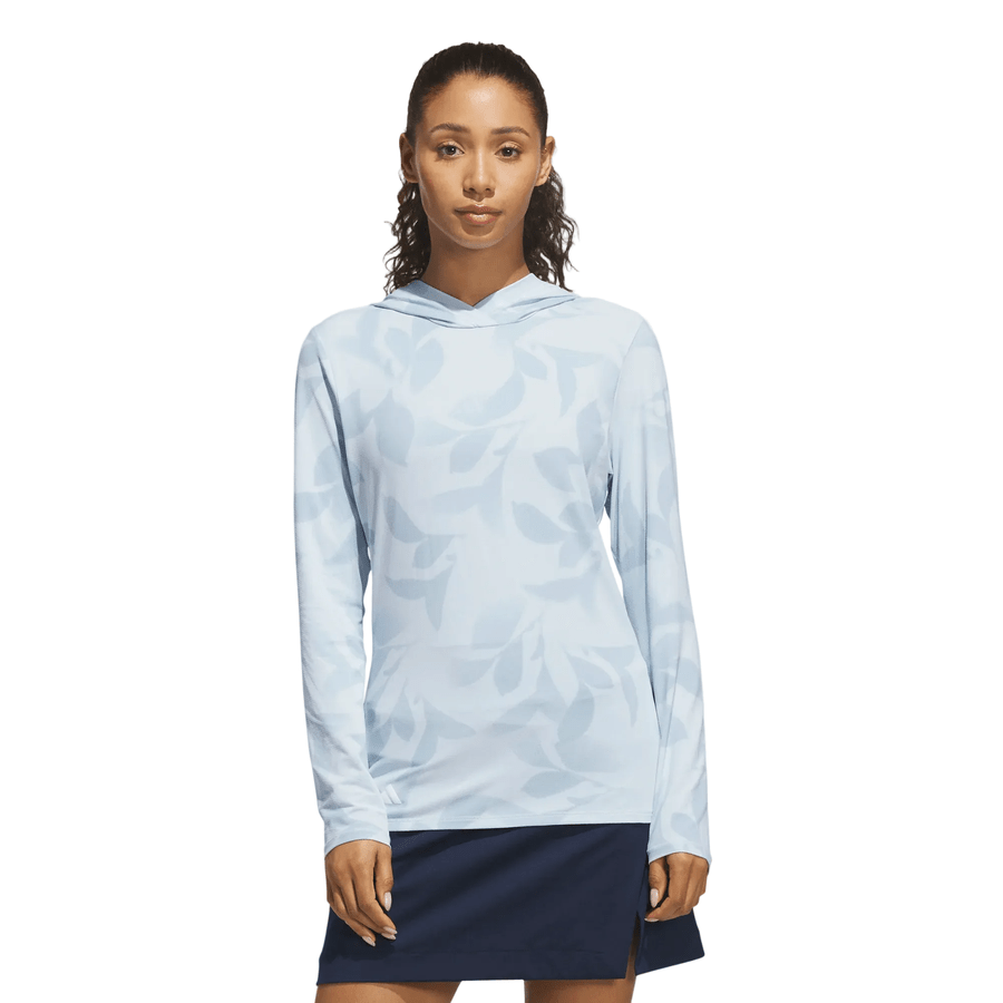 Adidas Ladies Ultimate365 Cool Feeling Printed Hoodie - Blue