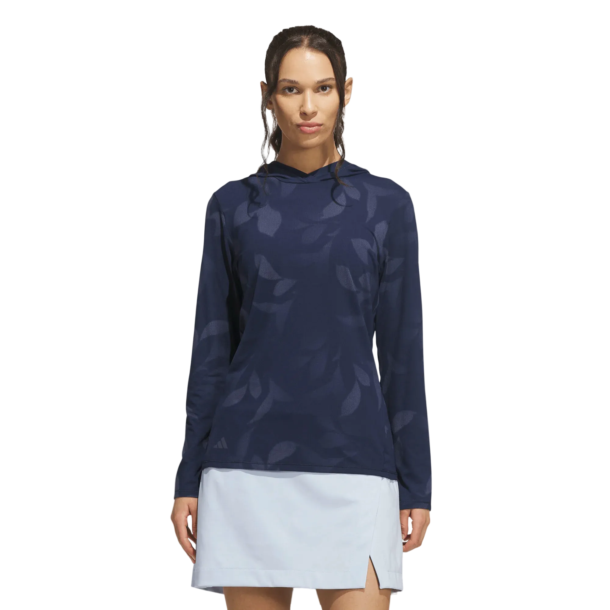Adidas Ladies Ultimate365 Cool Feeling Printed Hoodie - Navy