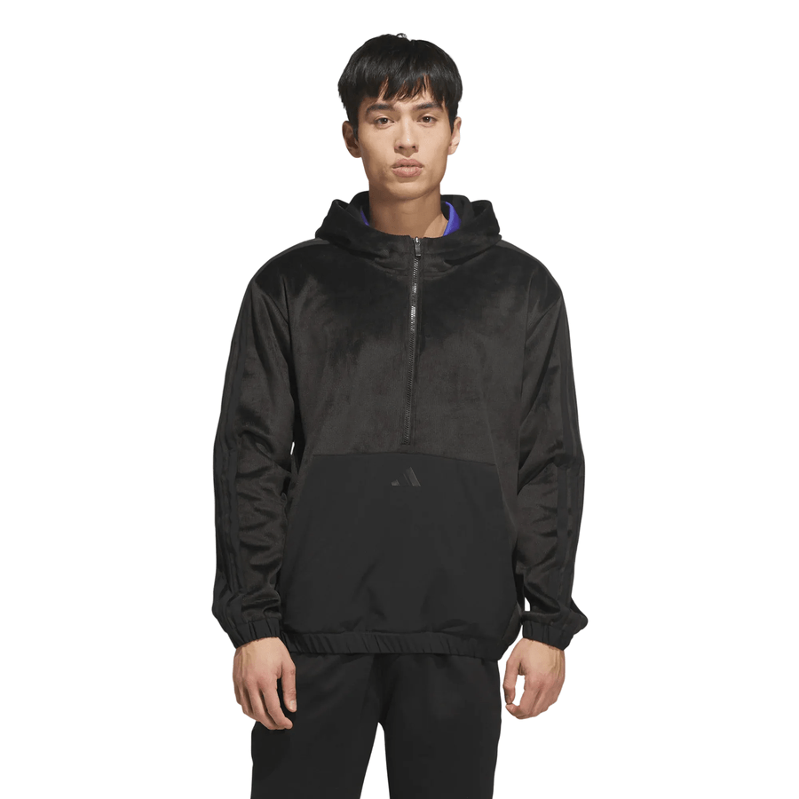Adidas Beyond The Course Cozy Half-Zip Loose Fit Hoodie - Black