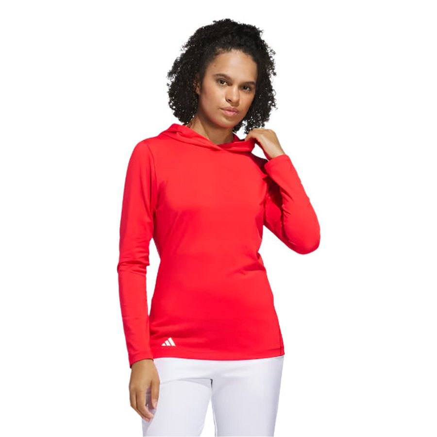 Adidas Ladies Performance Golf Hoodie - Red