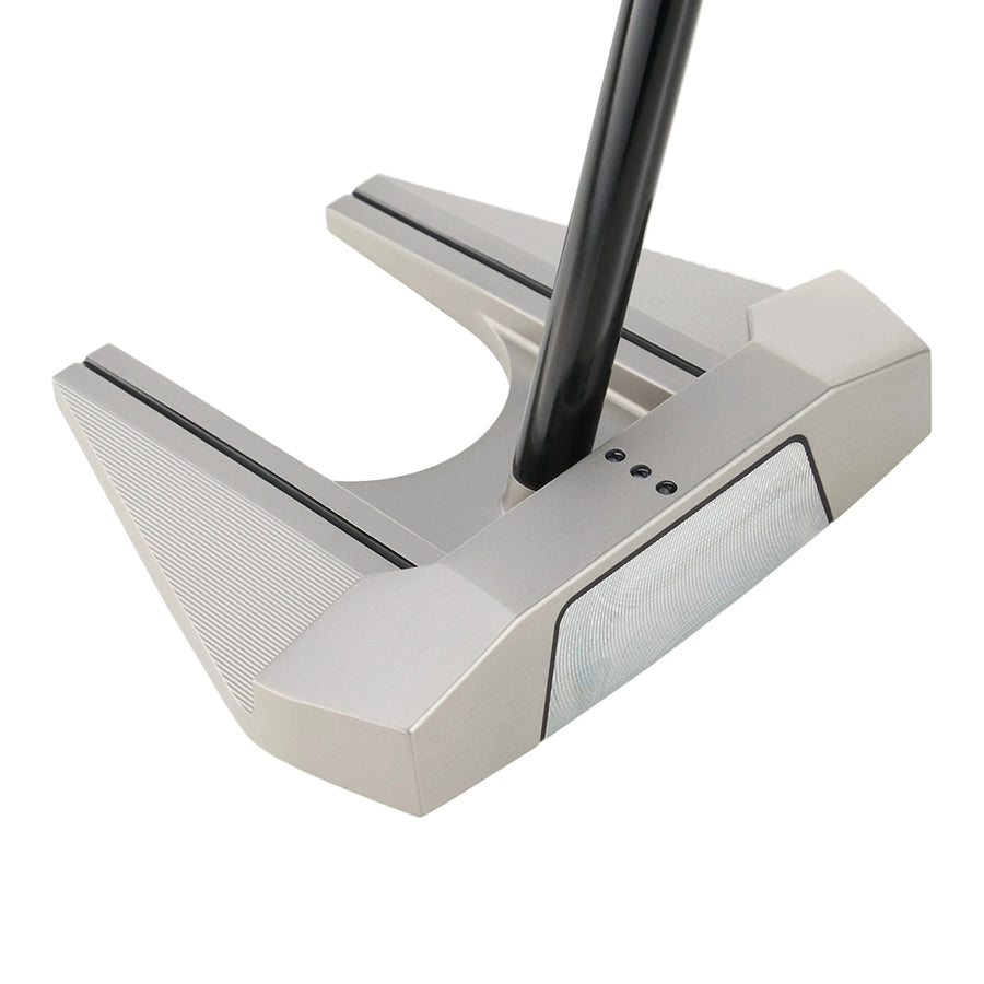 Putter Odyssey Damascus usiné, tête carrée 2 Square Seven, manche central