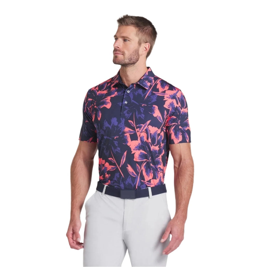 Puma MATTR Broken Flower Golf Polo - Navy