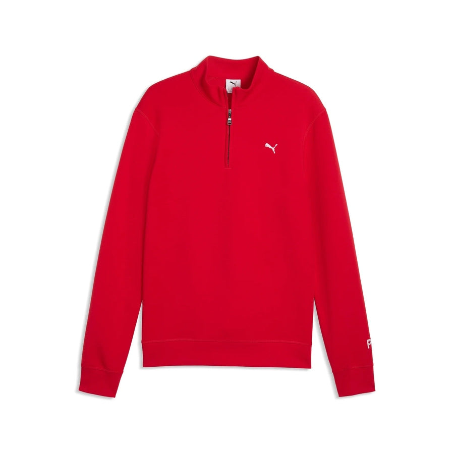 Puma Maple Leaf CLOUDSPUN Fleece 1/4 Zip - Red