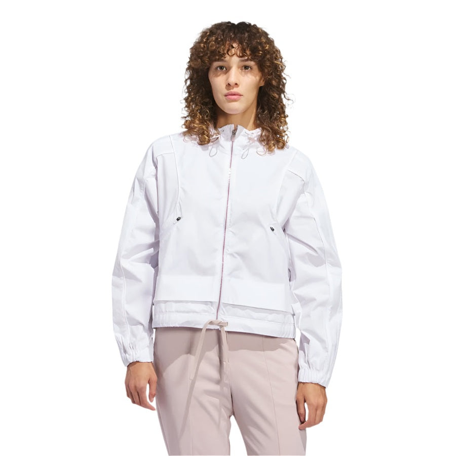 Adidas Ladies Beyond Full-Zip Hoodie - White