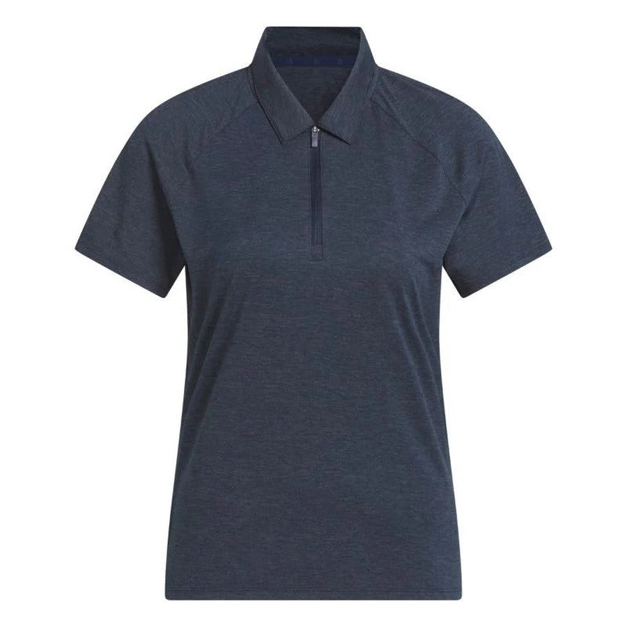 Adidas Ladies Ultimate365 Heathered Twistknit Polo Shirt - Navy