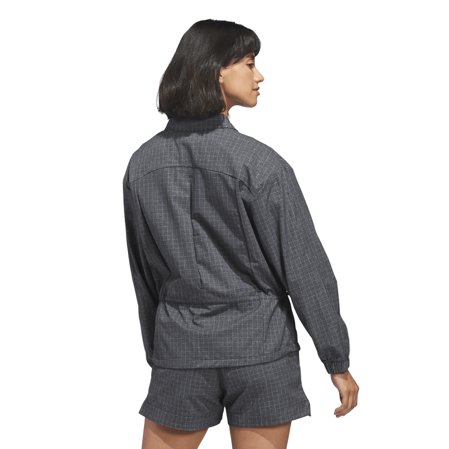 Adidas Ladies Ultimate365+ Peplum Grid Jacket - Black