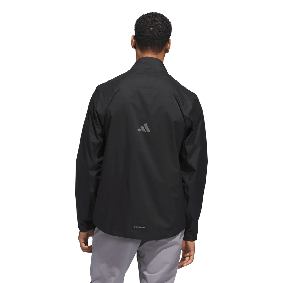Adidas Climaproof+ Full-Zip Golf Rain Jacket - Black