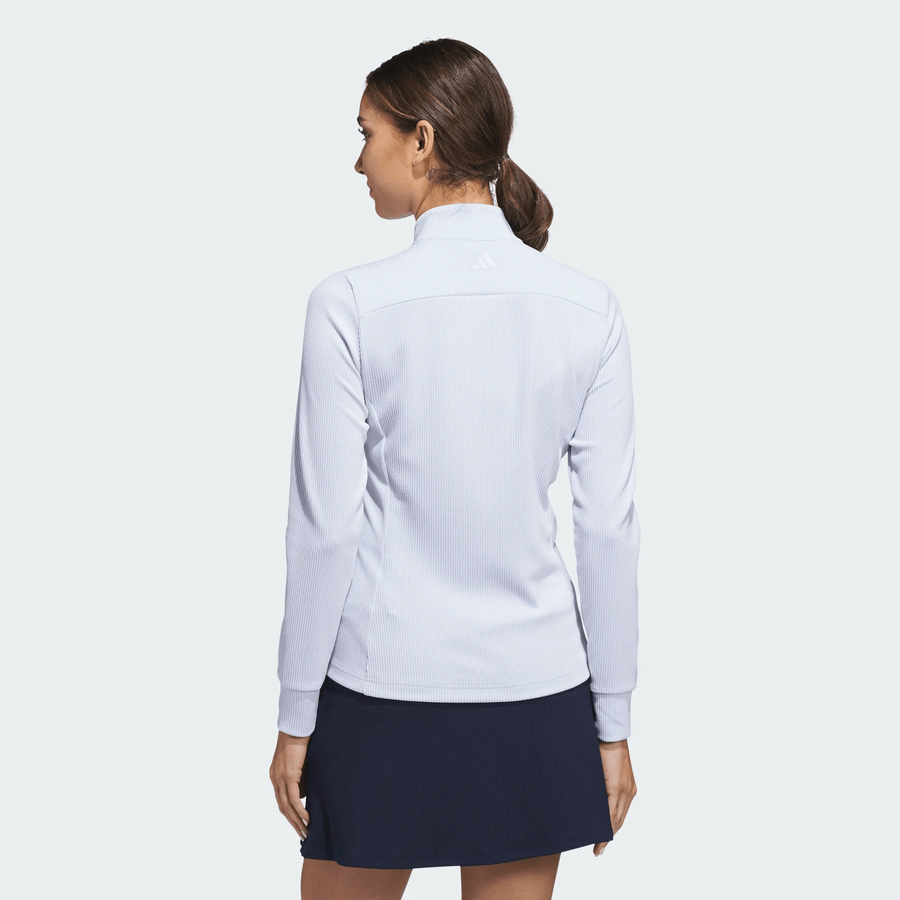 Adidas Ladies Performance Texture Full Zip Jacket - Blue