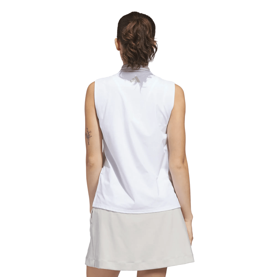 Adidas Ladies Beyond The Course Twistknit Sleeveless Polo Shirt
