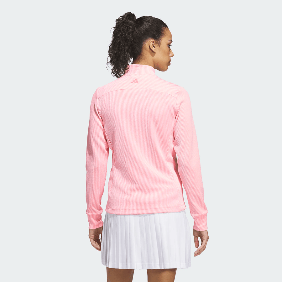 Adidas Ladies Performance Texture Full Zip Jacket - Pink
