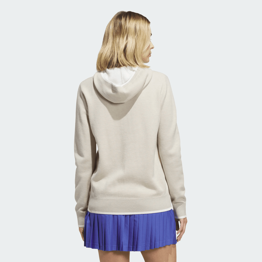 Adidas sweat à capuche en maille Ultimate365 Tour pour femme - Beige