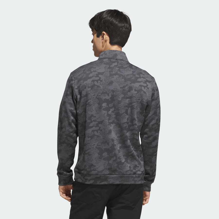 Adidas Ultimate365 Durable Water Repellant Quarter-Zip Sweatshirt - Black/Grey