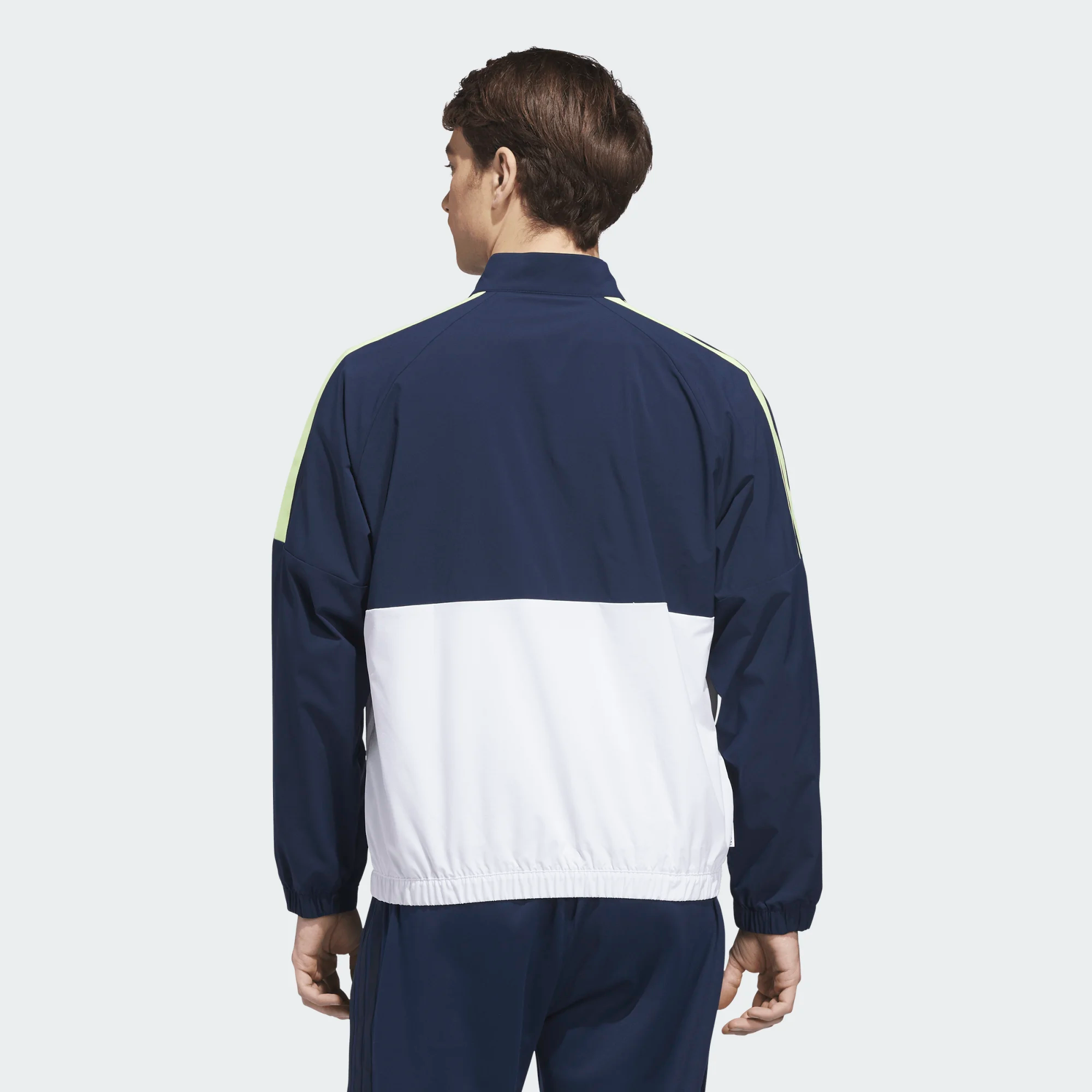 Adidas Beyond Twistweave Full-Zip Windbreaker - White/Navy