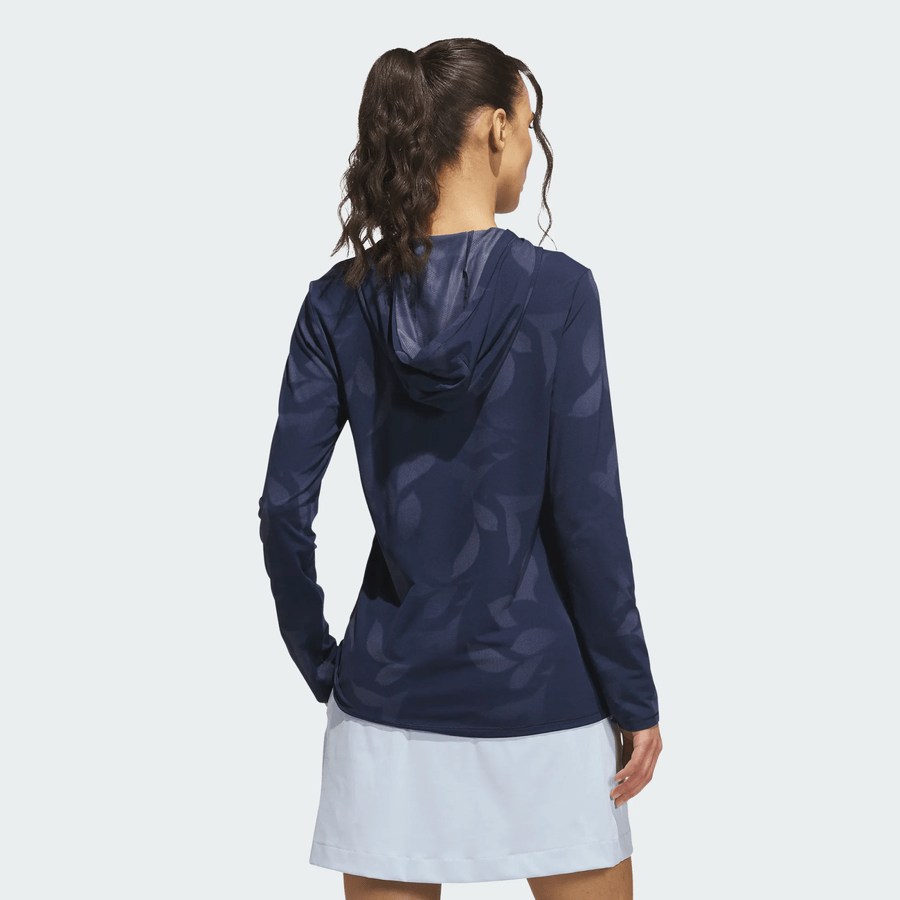 Adidas Ladies Ultimate365 Cool Feeling Printed Hoodie - Navy