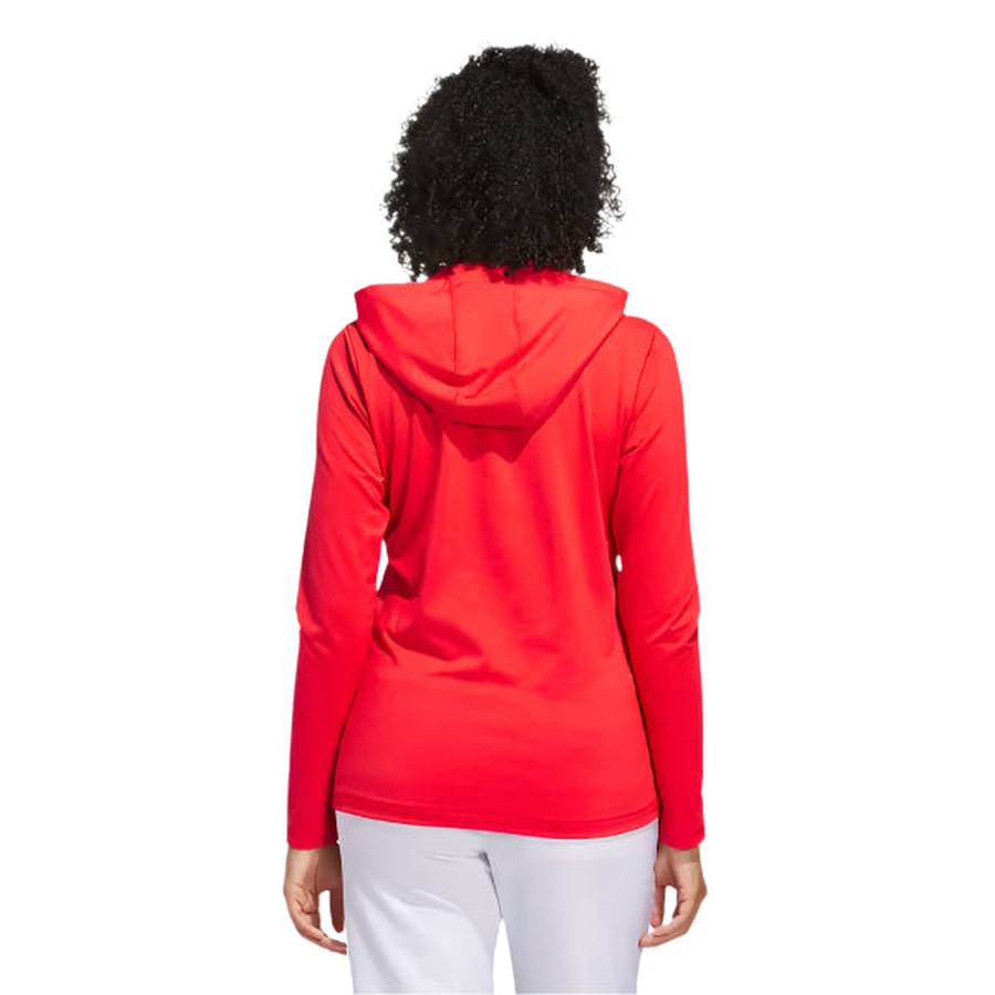 Adidas Ladies Performance Golf Hoodie - Red
