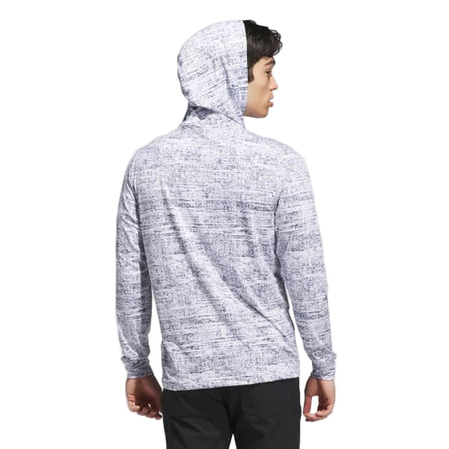 Adidas Performance Printed Lightweight Hoodie - White/Navy