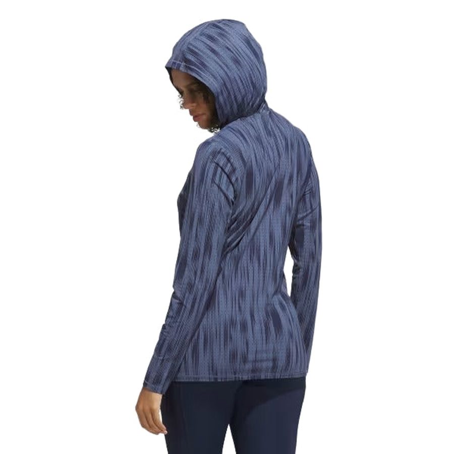 Adidas Ladies Ultimate365 Printed Hoodie - Navy