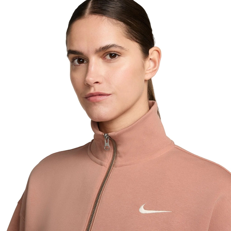 Nike Ladies Phoenix Fleece 1/4-Zip Crop Top