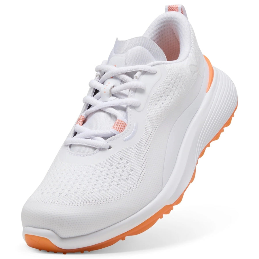 Puma Ladies Gruve Sport Spikeless Golf Shoes - White/Orange
