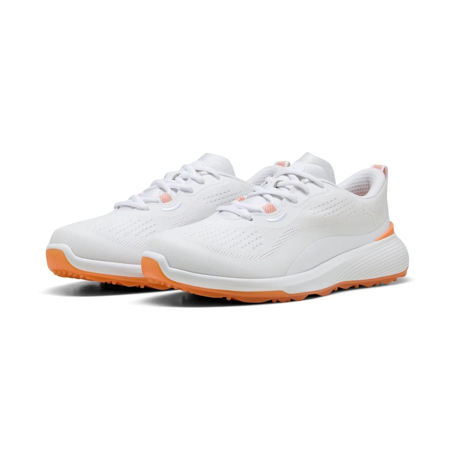 Puma Ladies Gruve Sport Spikeless Golf Shoes - White/Orange