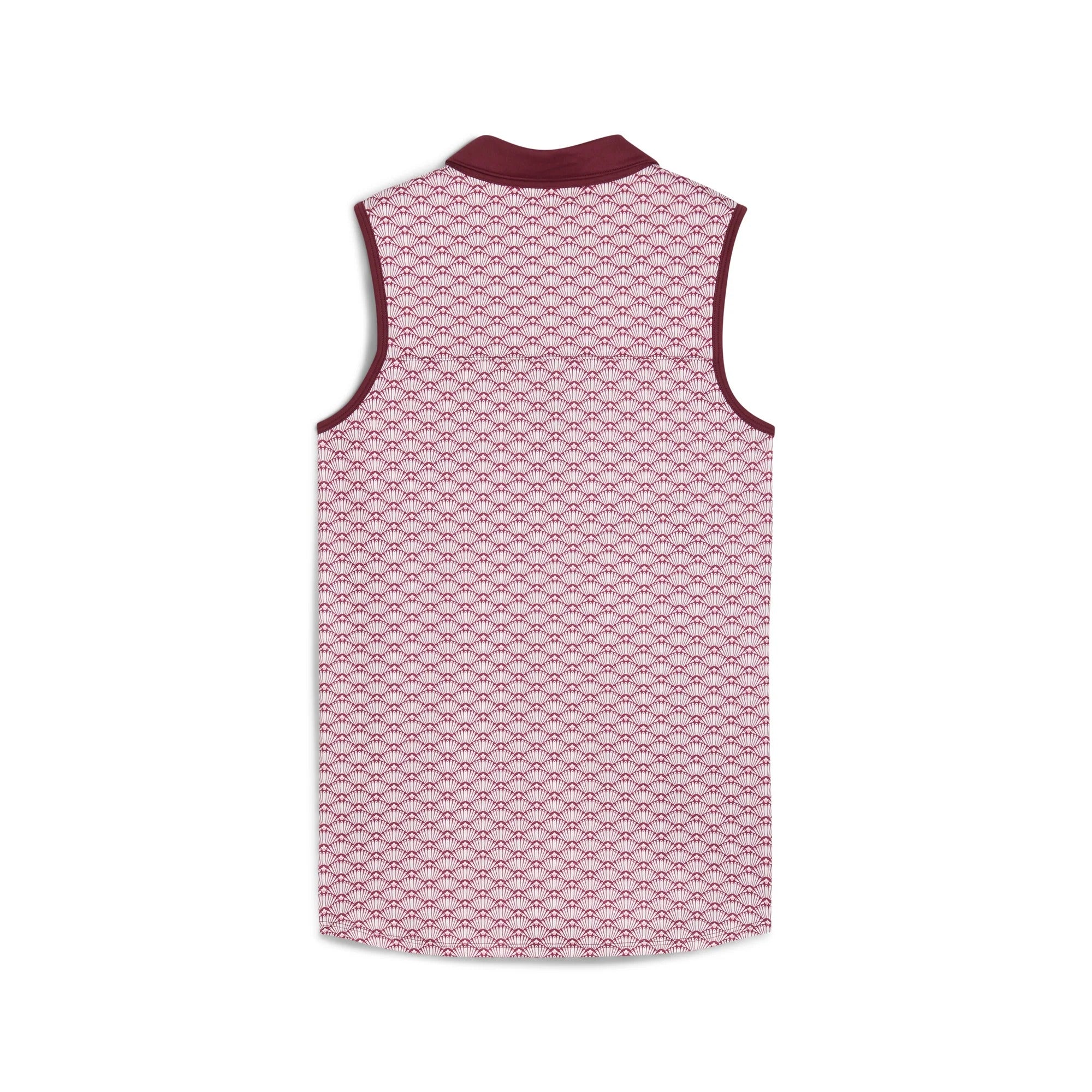 Puma Ladies CLOUDSPUN Scallop Sleeveless Golf Polo - Ruby
