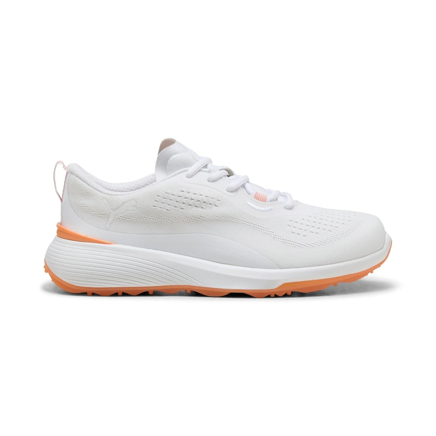 Puma Ladies Gruve Sport Spikeless Golf Shoes - White/Orange