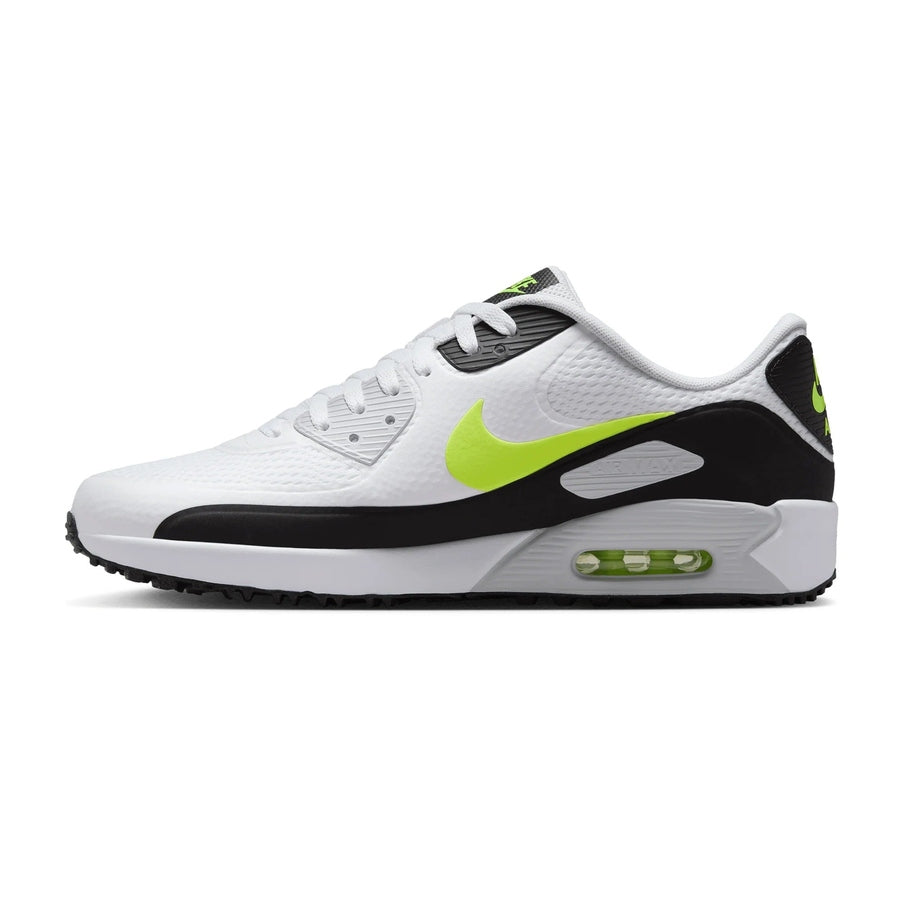 Nike Air Max 90 G Spikeless Golf Shoes - White/Lime