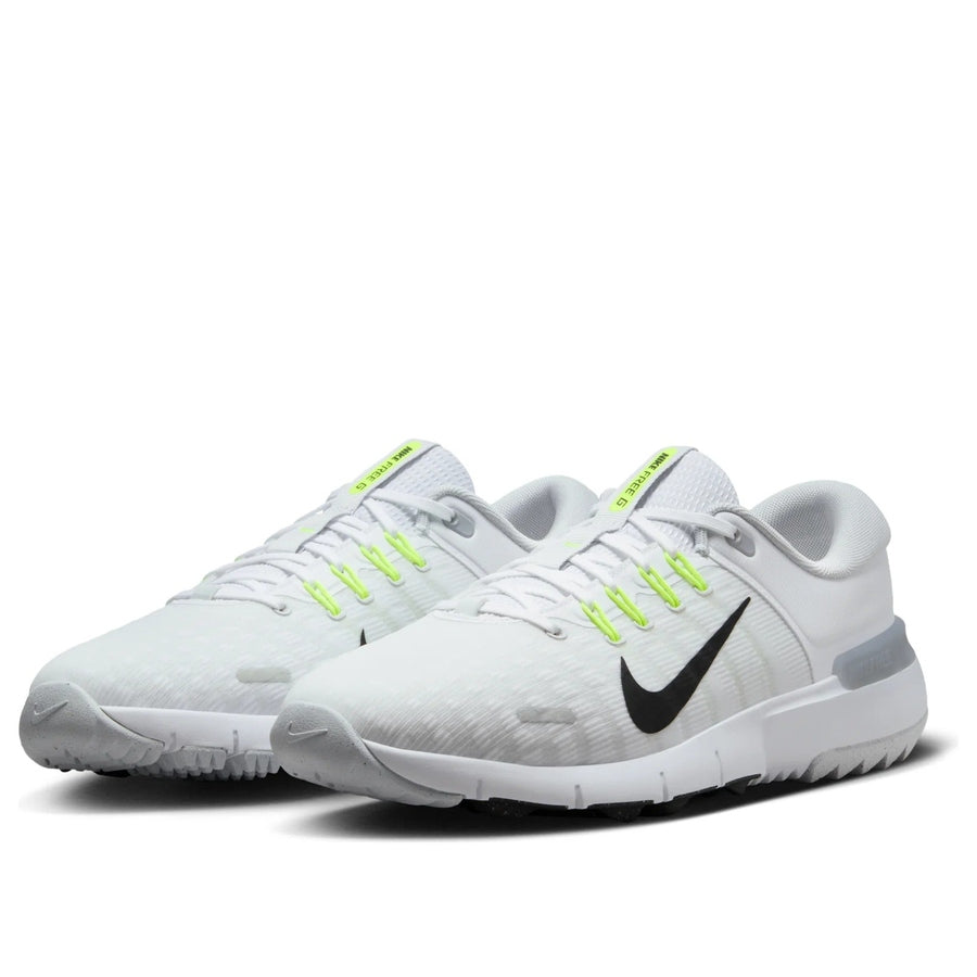 Nike Free Golf NN Wide Spikeless Golf Shoes - White/Silver