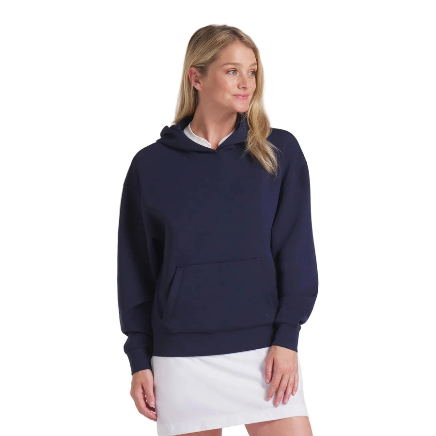 Puma Ladies Cloudspun Fleece Hoodie - Navy