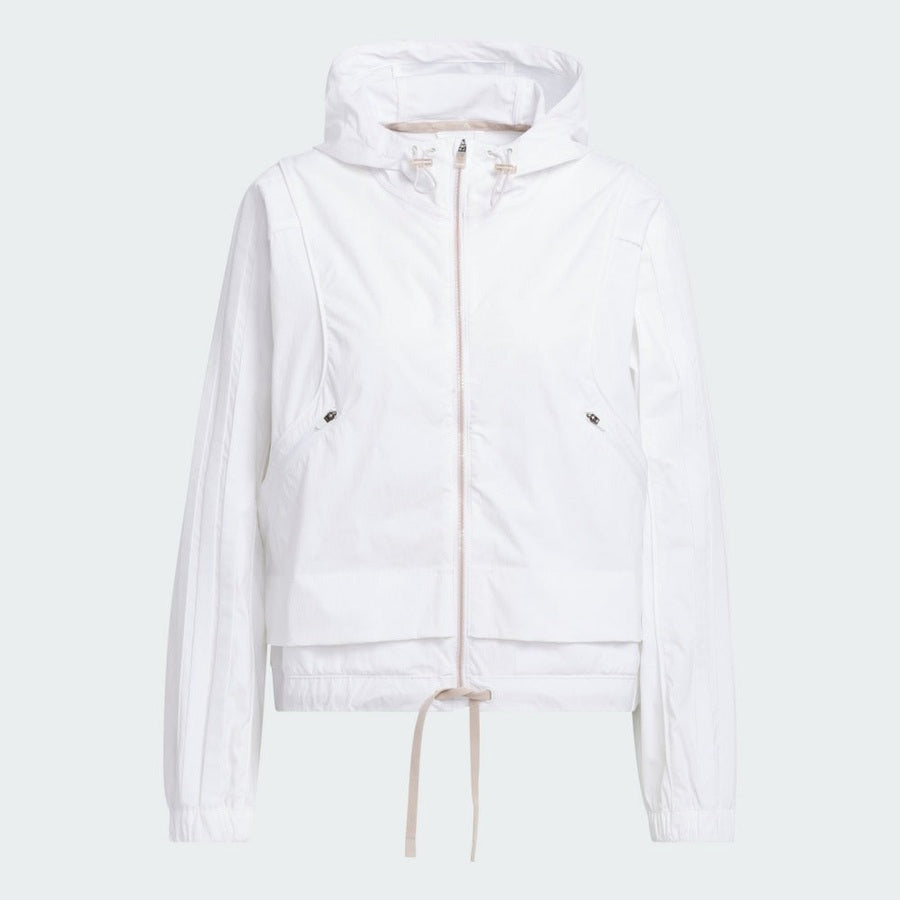 Adidas Ladies Beyond Full-Zip Hoodie - White
