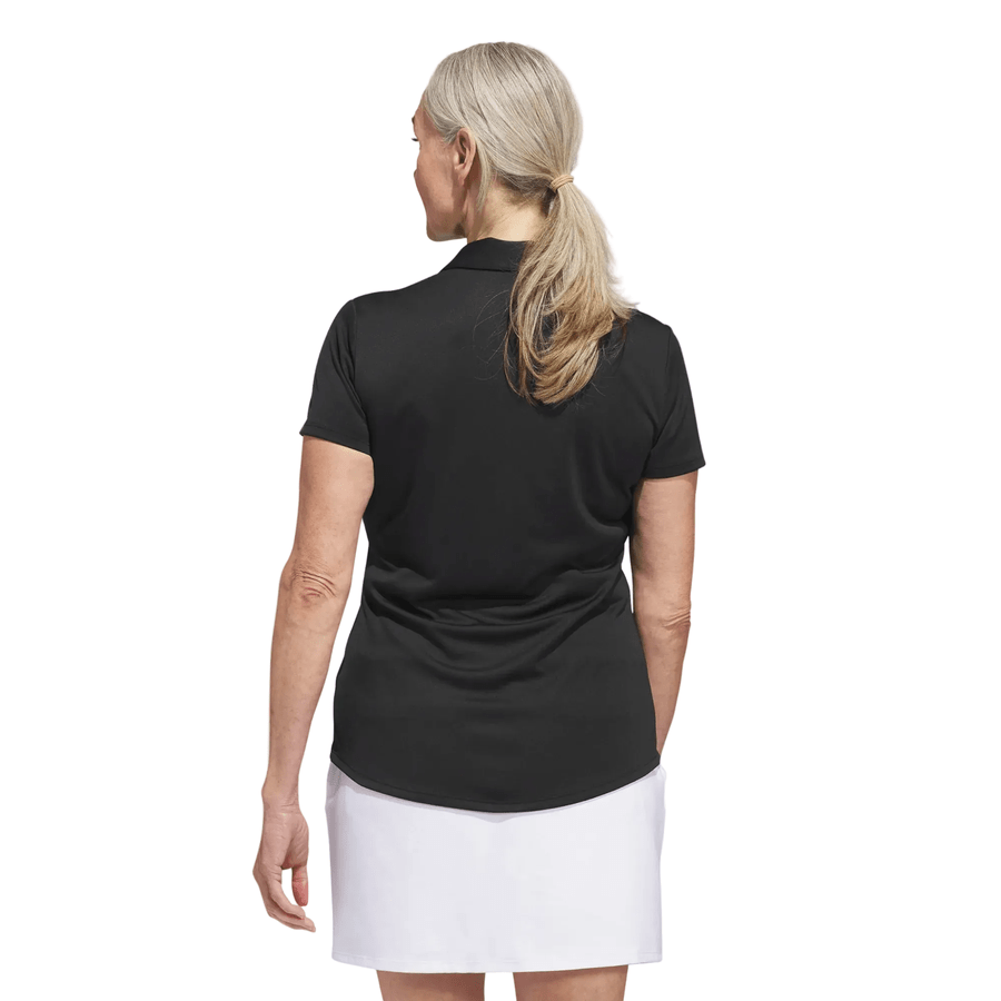 Polo de golf Adidas femme uni à manches courtes, haute performance
