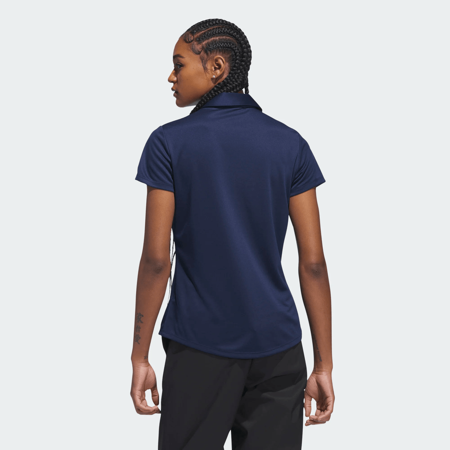 Polo de golf Adidas pour femme, uni, à manches courtes et performant