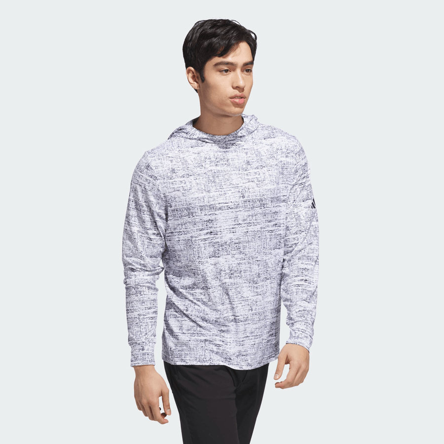 Adidas Performance Printed Lightweight Hoodie - White/Navy