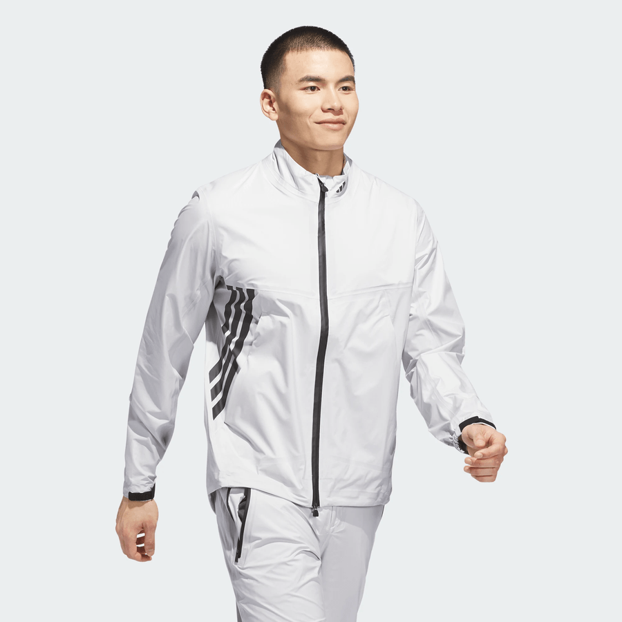 Adidas Climaproof+ Full-Zip Golf Rain Jacket - Grey