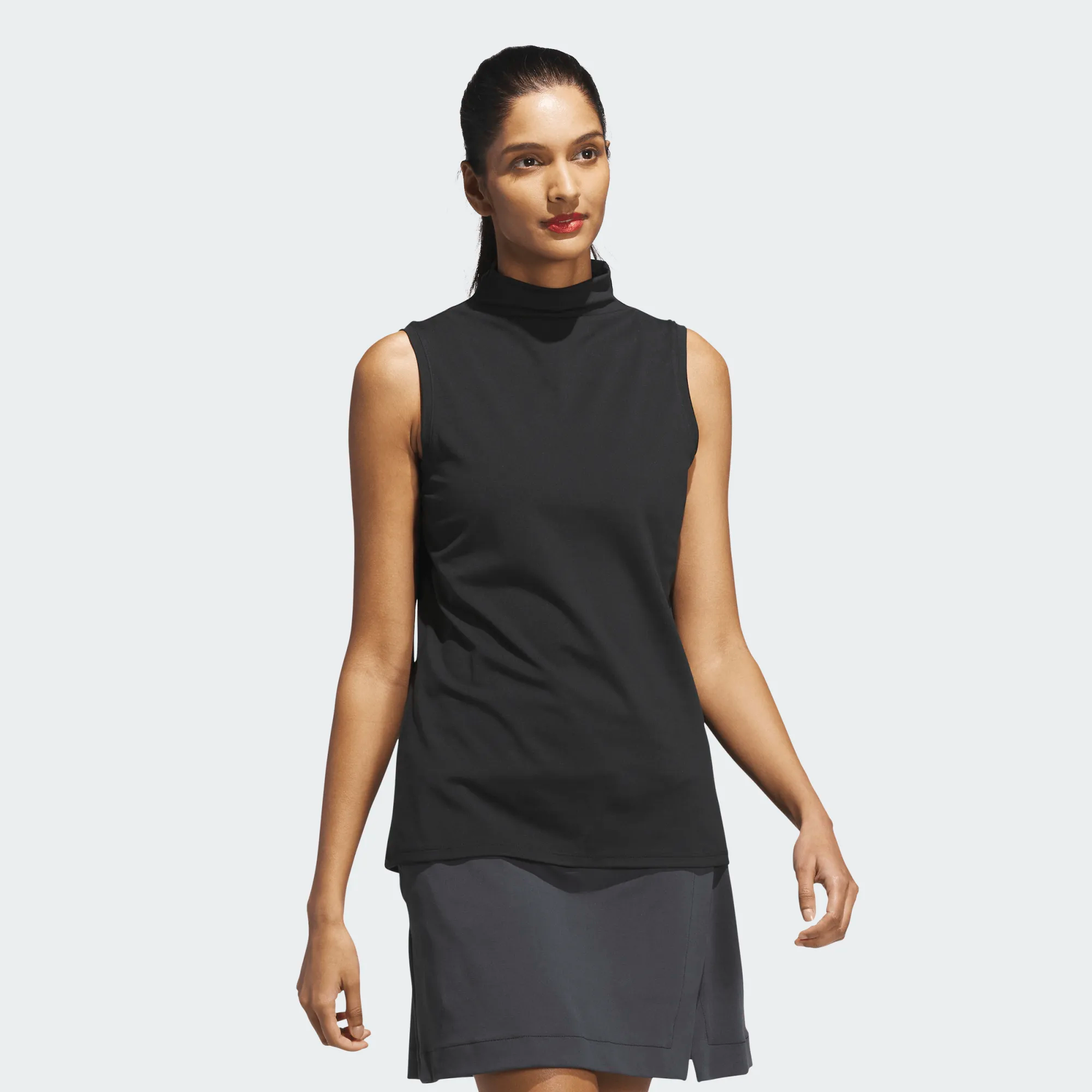 Adidas Ladies Ultimate365 Butterspun Sleeveless Mock Neck Top