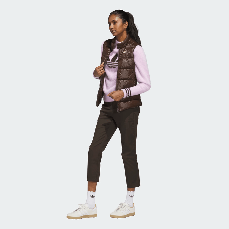 Adidas Ladies Originals Down Vest - Brown