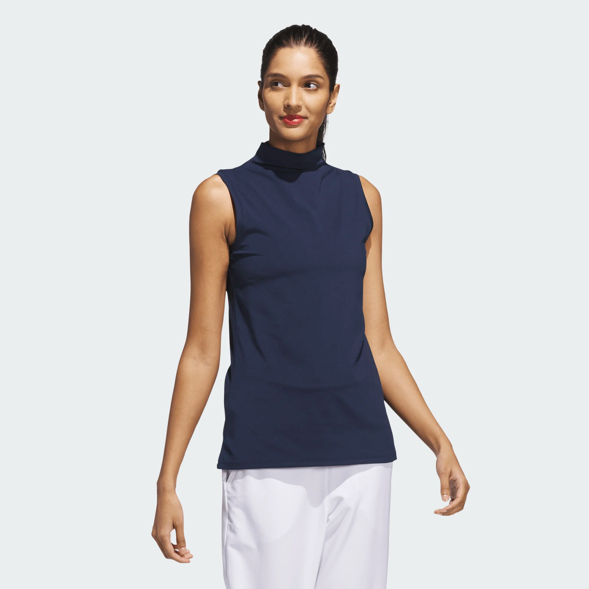 Adidas Ladies Ultimate365 Butterspun Sleeveless Mock Neck Top