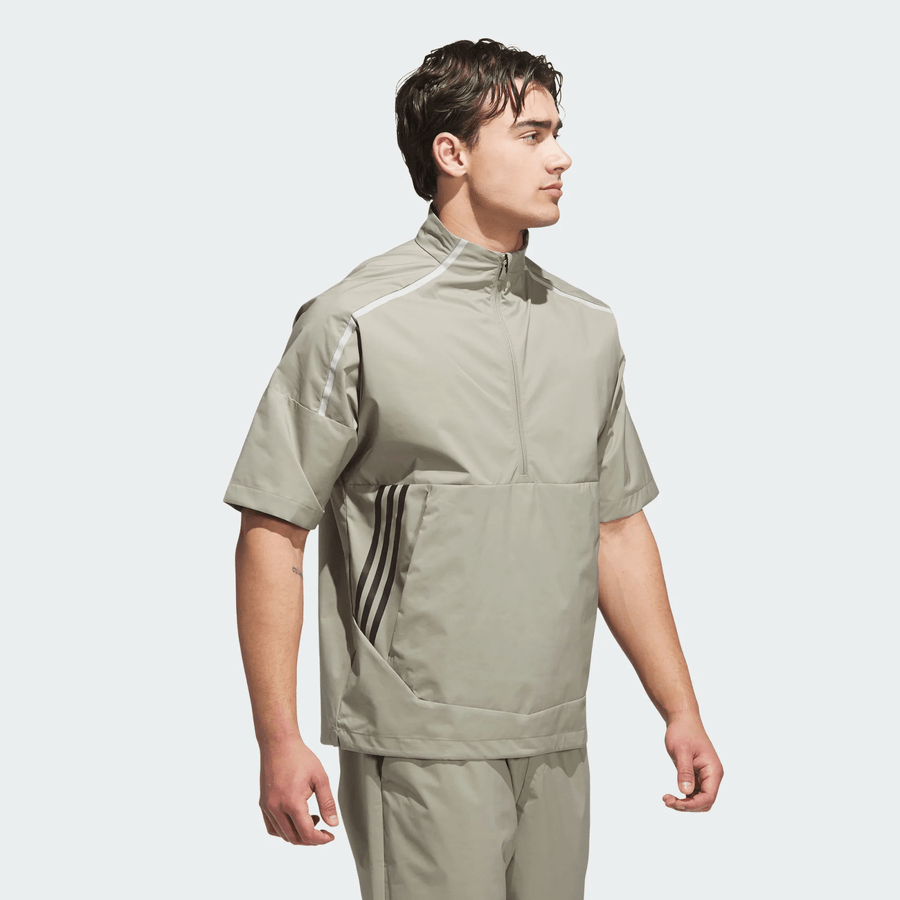 Veste de golf Adidas Provisional à manches courtes - grise