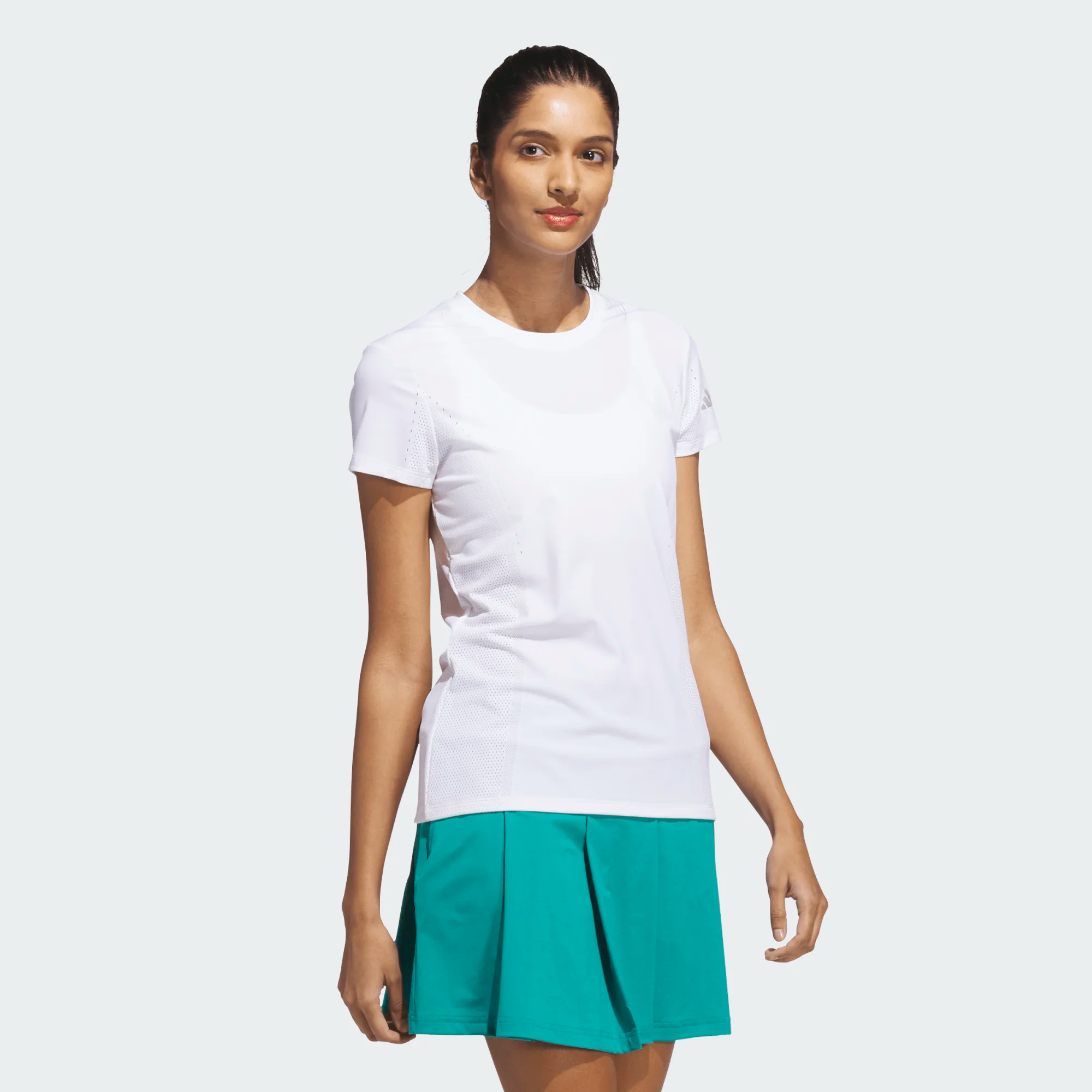 Adidas Ladies Ultimate365 Tour Engineered Short Sleeve Slim Top