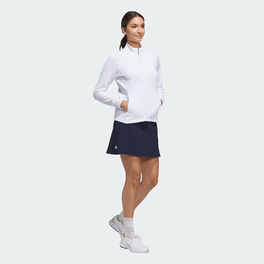 Adidas Ladies Textured Golf Jacket - White