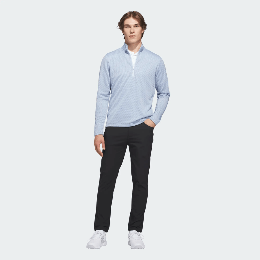 Adidas Performance Printed Quarter-Zip Pullover - Blue
