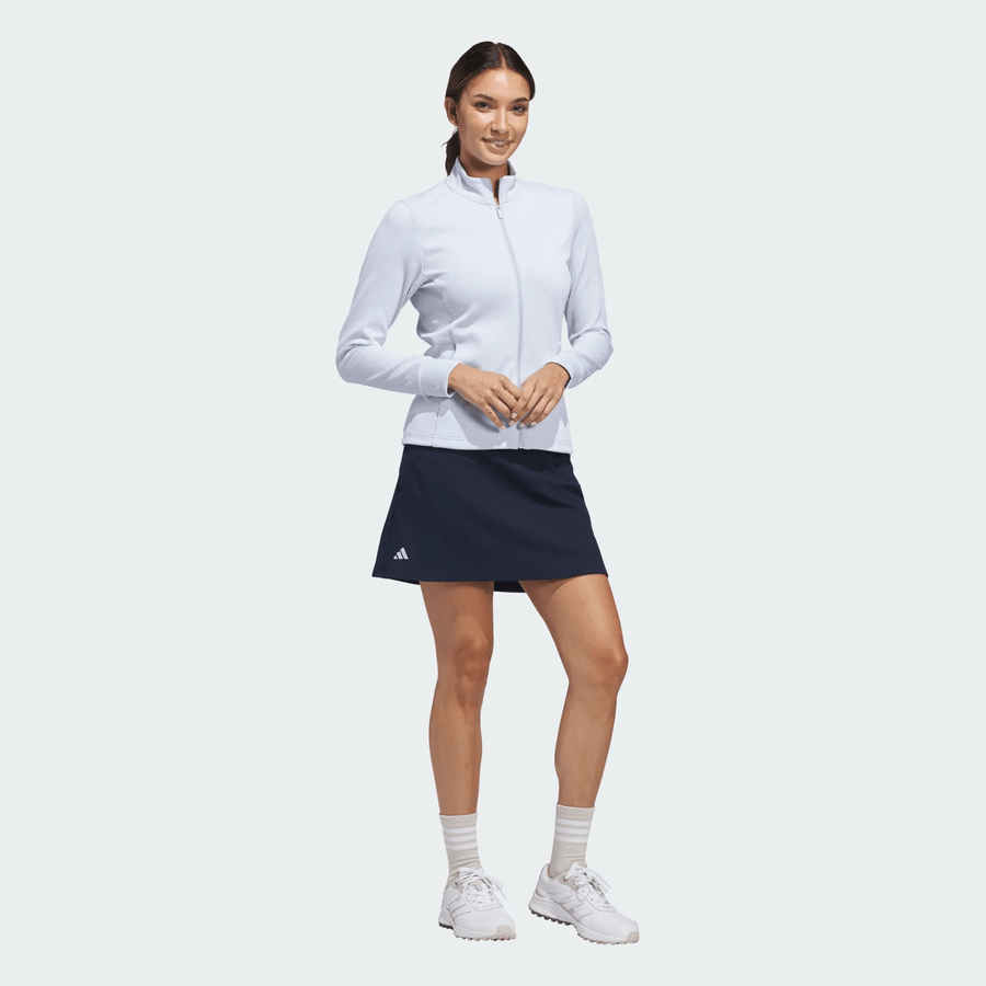 Adidas Ladies Performance Texture Full Zip Jacket - Blue