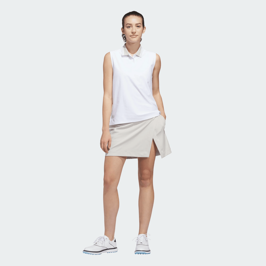 Adidas Ladies Beyond The Course Twistknit Sleeveless Polo Shirt