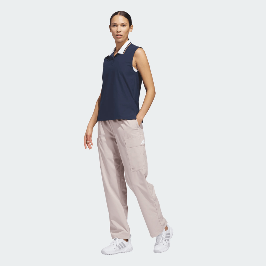 Adidas Ladies Beyond The Course Twistknit Sleeveless Polo Shirt