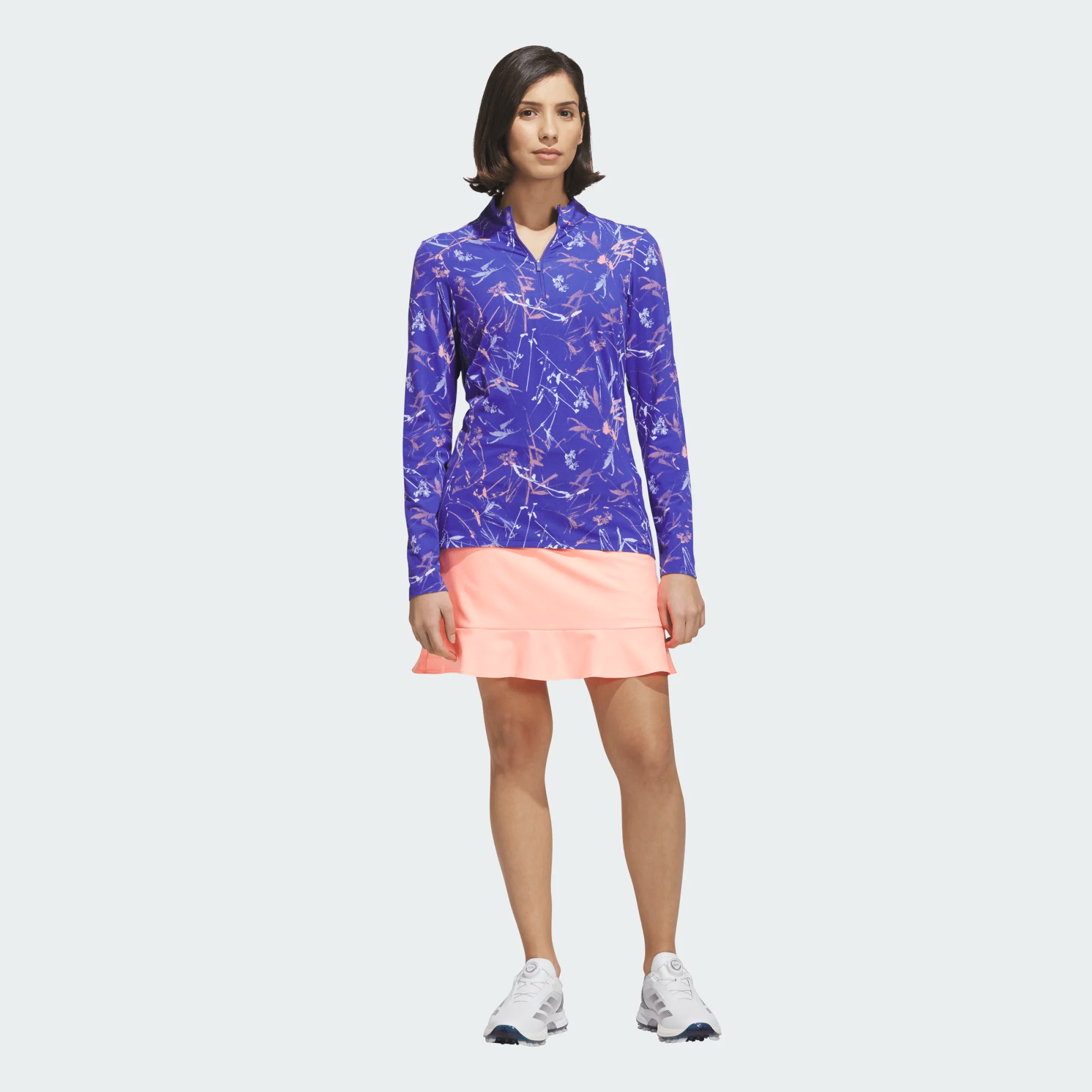 Adidas Haut à col montant zippé quart imprimé Ultimate365 Cool Feeling pour femme