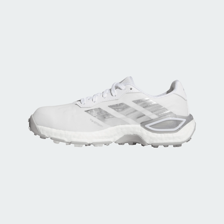 Chaussures de golf Adidas Codechaos 27 sans crampons pour femme - blanc/gris