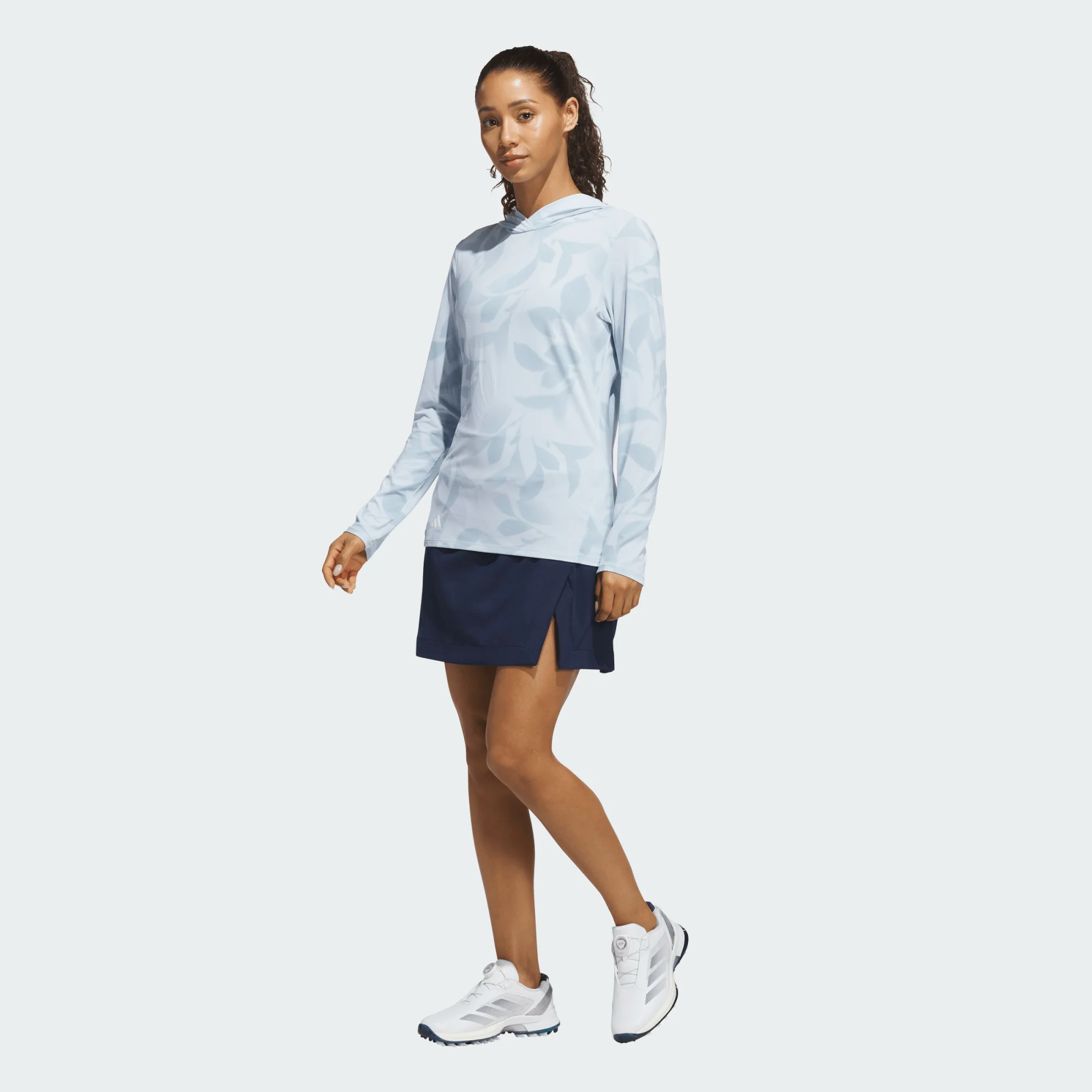 Adidas Ladies Ultimate365 Cool Feeling Printed Hoodie - Blue